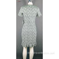 Ladies Flower Printed Short Sleeve Dress